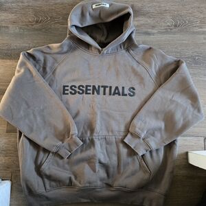 Essentials Brown Hoodie for Men